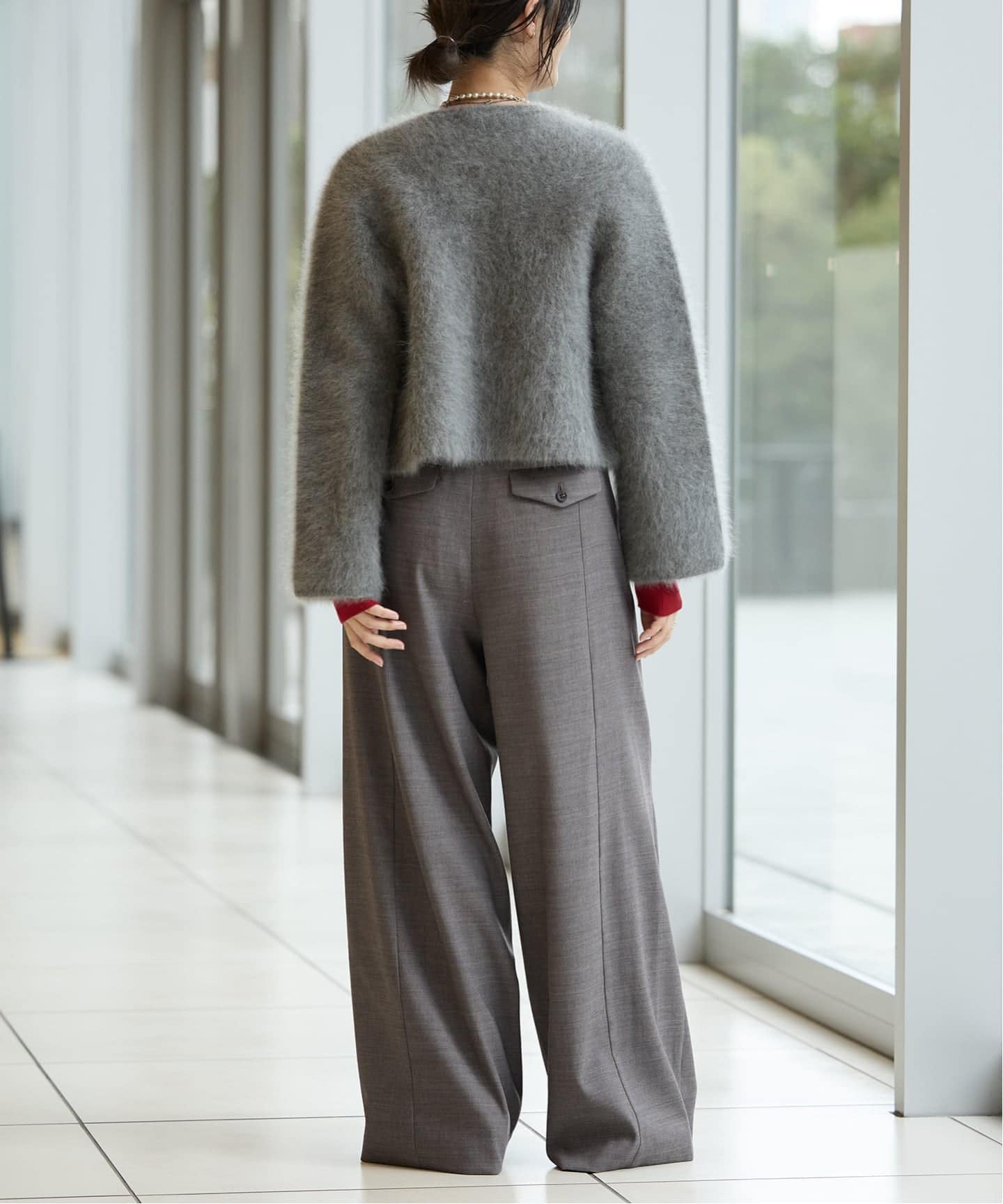 IENA LA BOUCLE ファーニットジャケット 25AW 定価49500 IENA LA BOUCLE ファーニットジャケット（ニット／セーター）｜IENA