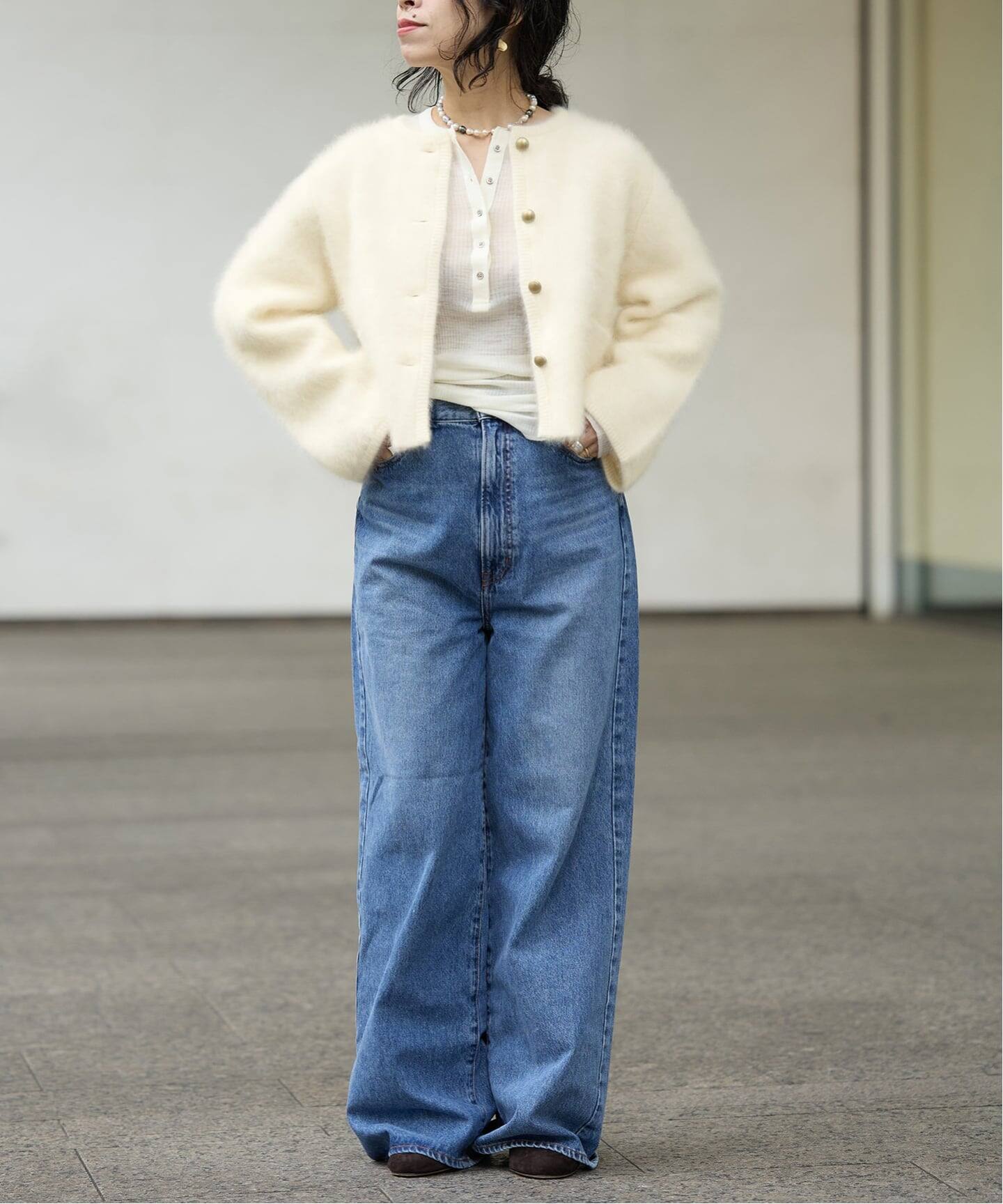 IENA LA BOUCLE ファーニットジャケット（ニット／セーター）｜IENA