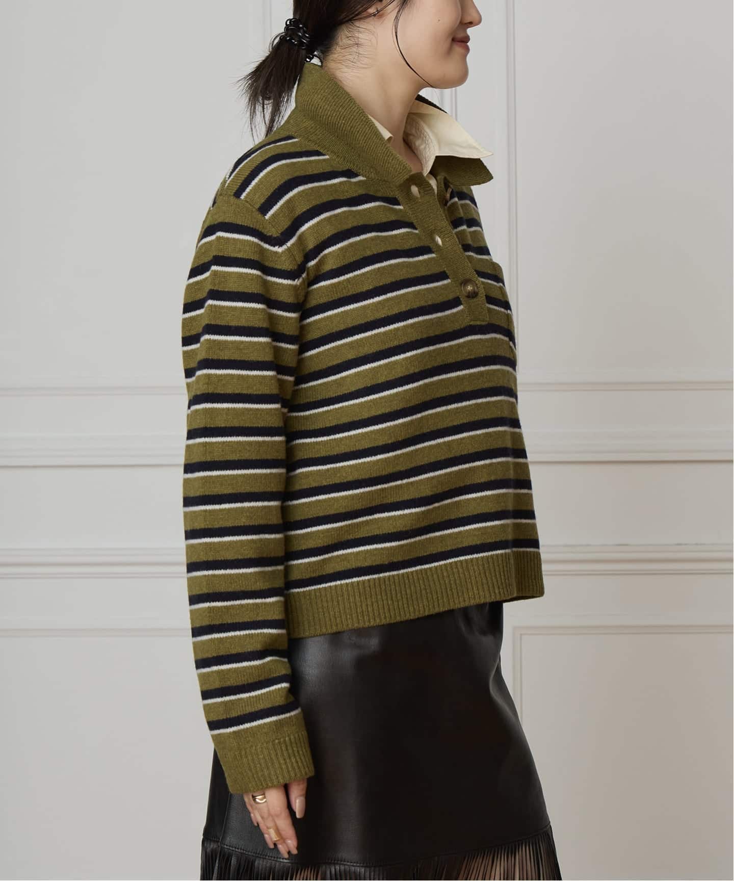 バウムウンドヘルガーデン  ニット セーター BAUM UND PFERDGARTEN/バウム ウンド ヘルガーデン stripe polo