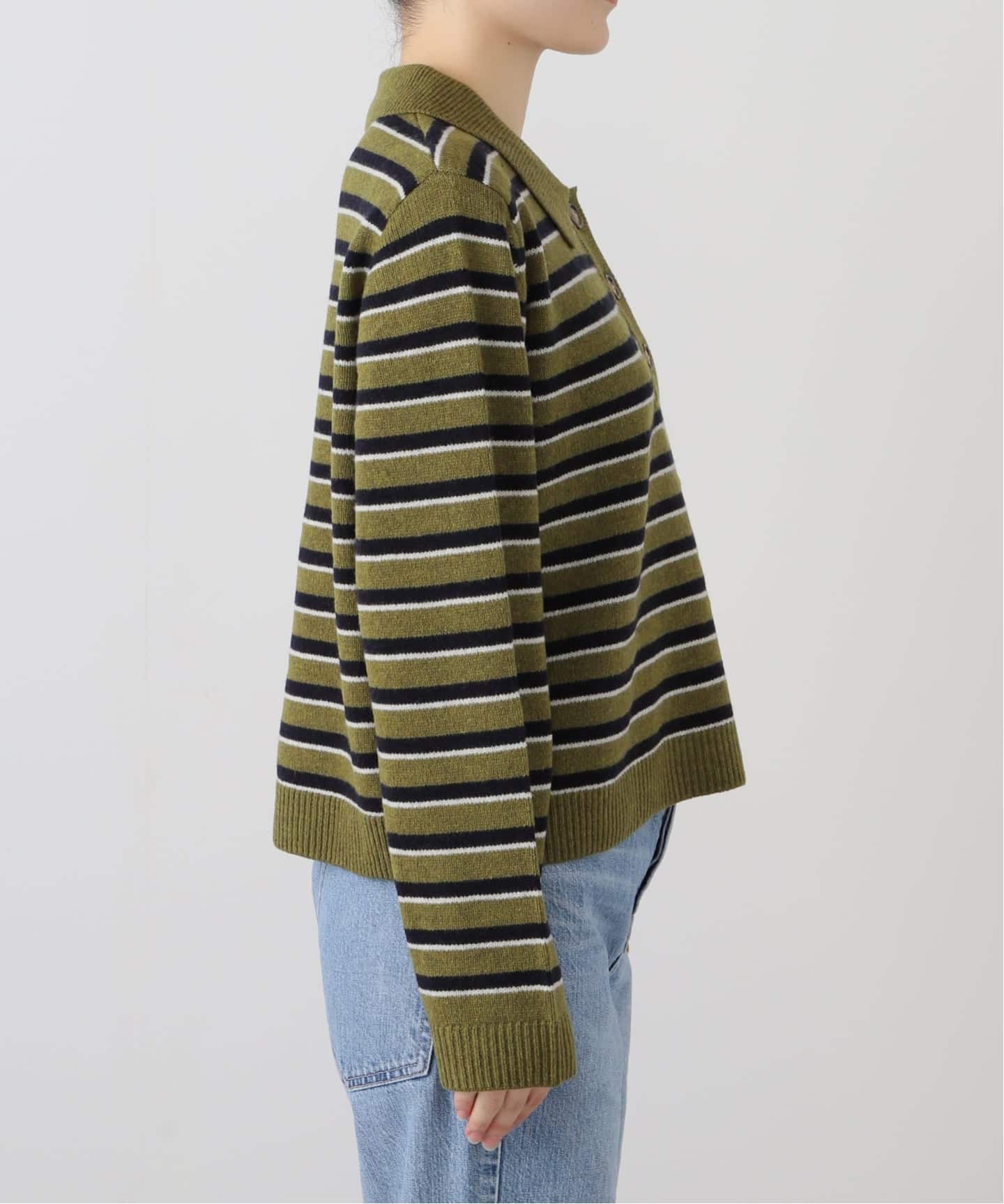 BAUM UND PFERDGARTEN/バウム ウンド ヘルガーデン stripe polo knit
