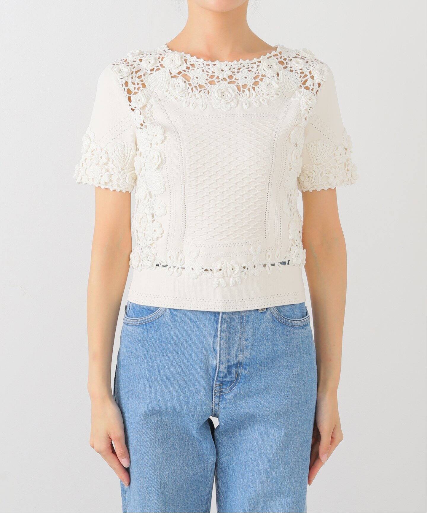 ULLA JOHNSON - ULLA JOHNSON ウラジョンソン ニット・セーター M 白系 【古着】【中古】 ULLA JOHNSON ウラジョンソン ニット・セーター M 白系 【古着
