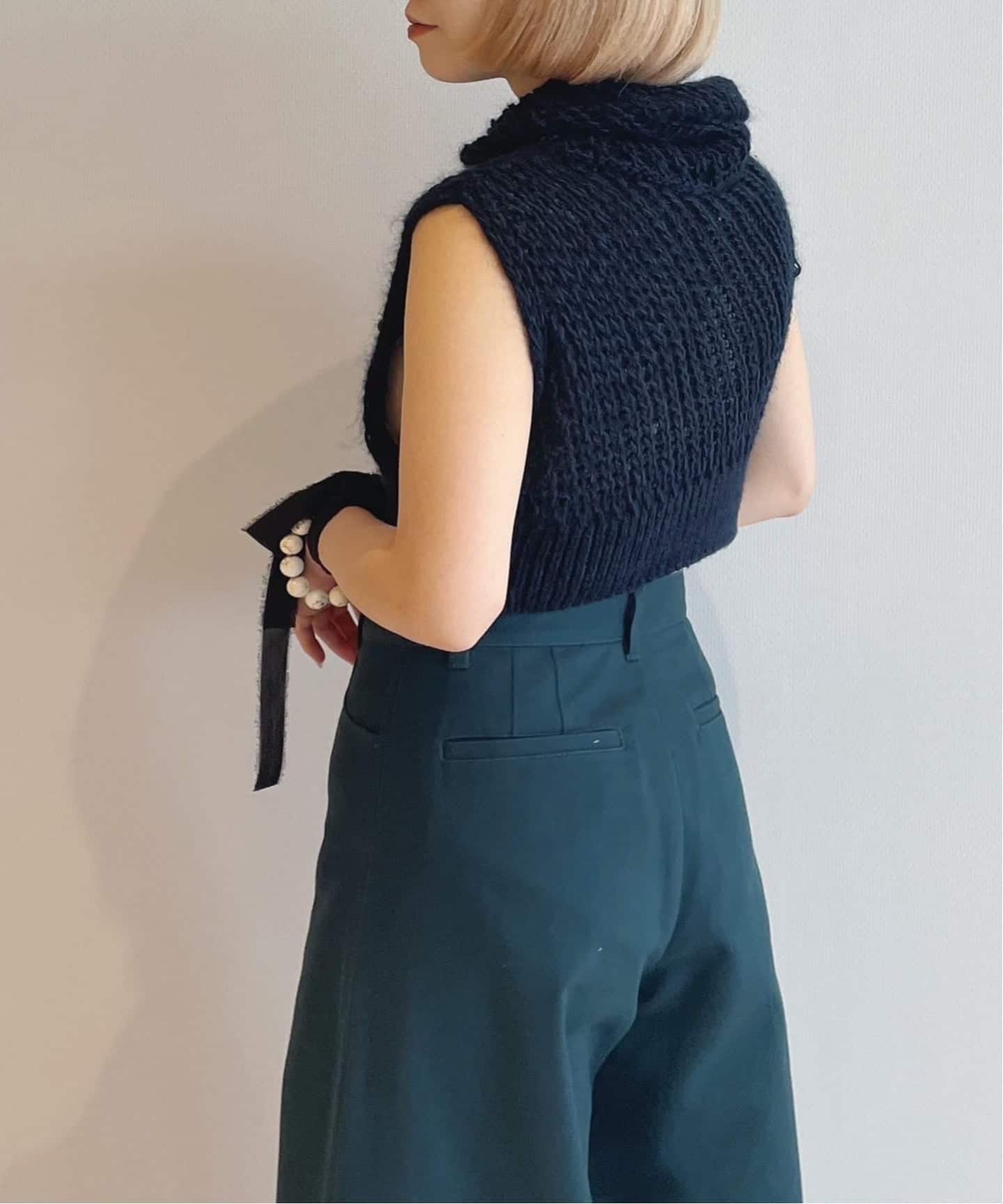 babaco/ババコ loose knitted silk vest BA01-LI289K（ベスト）｜IENA