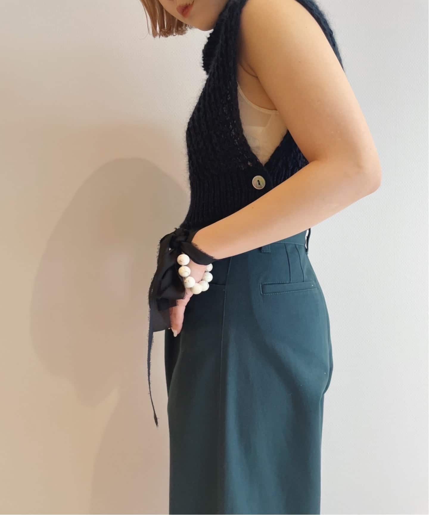 babaco/ババコ loose knitted silk vest BA01-LI289K（ベスト）｜IENA