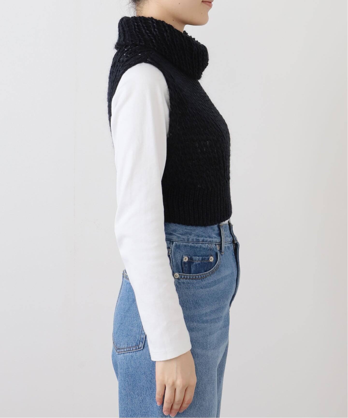 babaco/ババコ loose knitted silk vest BA01-LI289K（ベスト）｜IENA 
