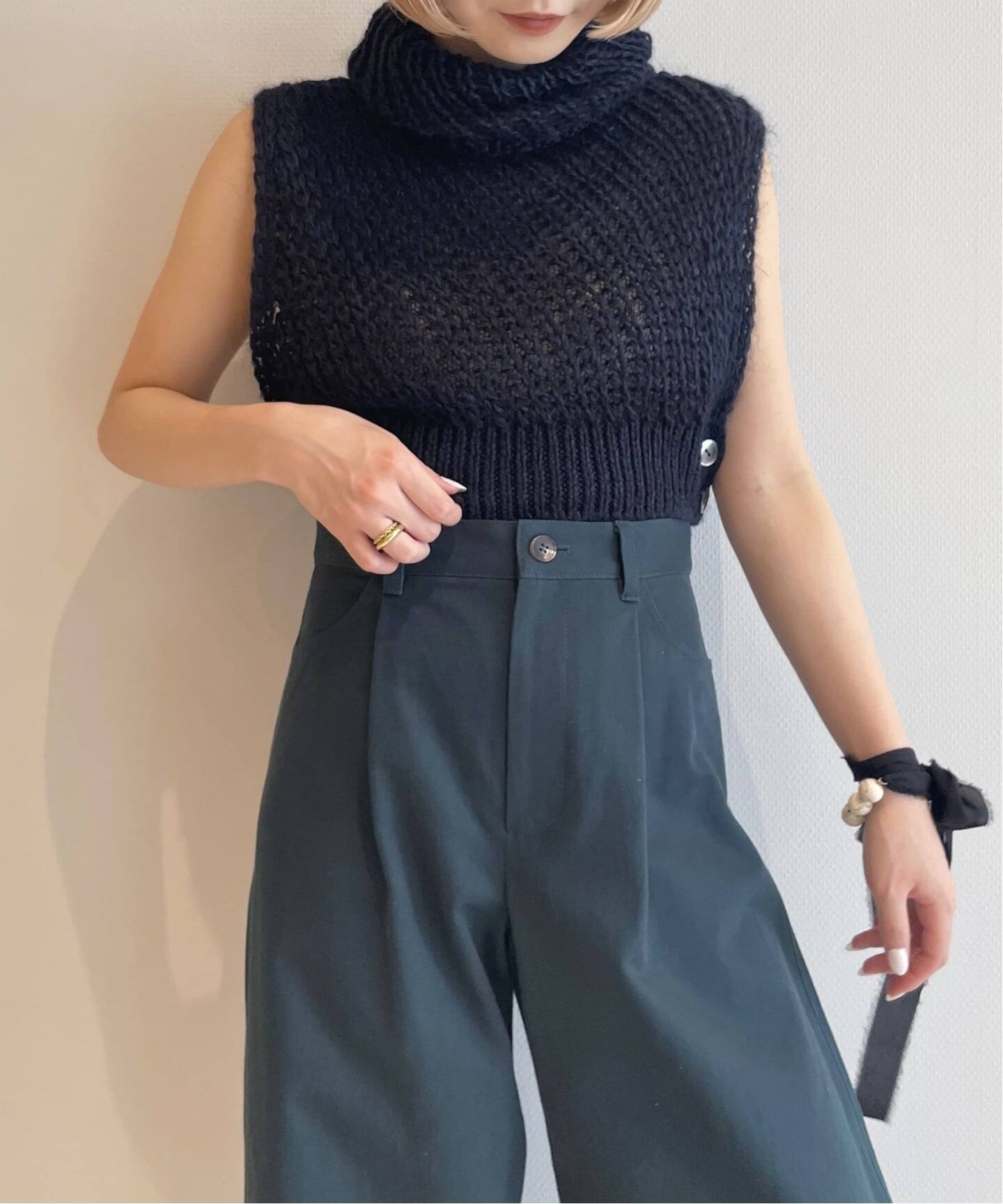 babaco/ババコ loose knitted silk vest BA01-LI289K（ベスト）｜IENA 