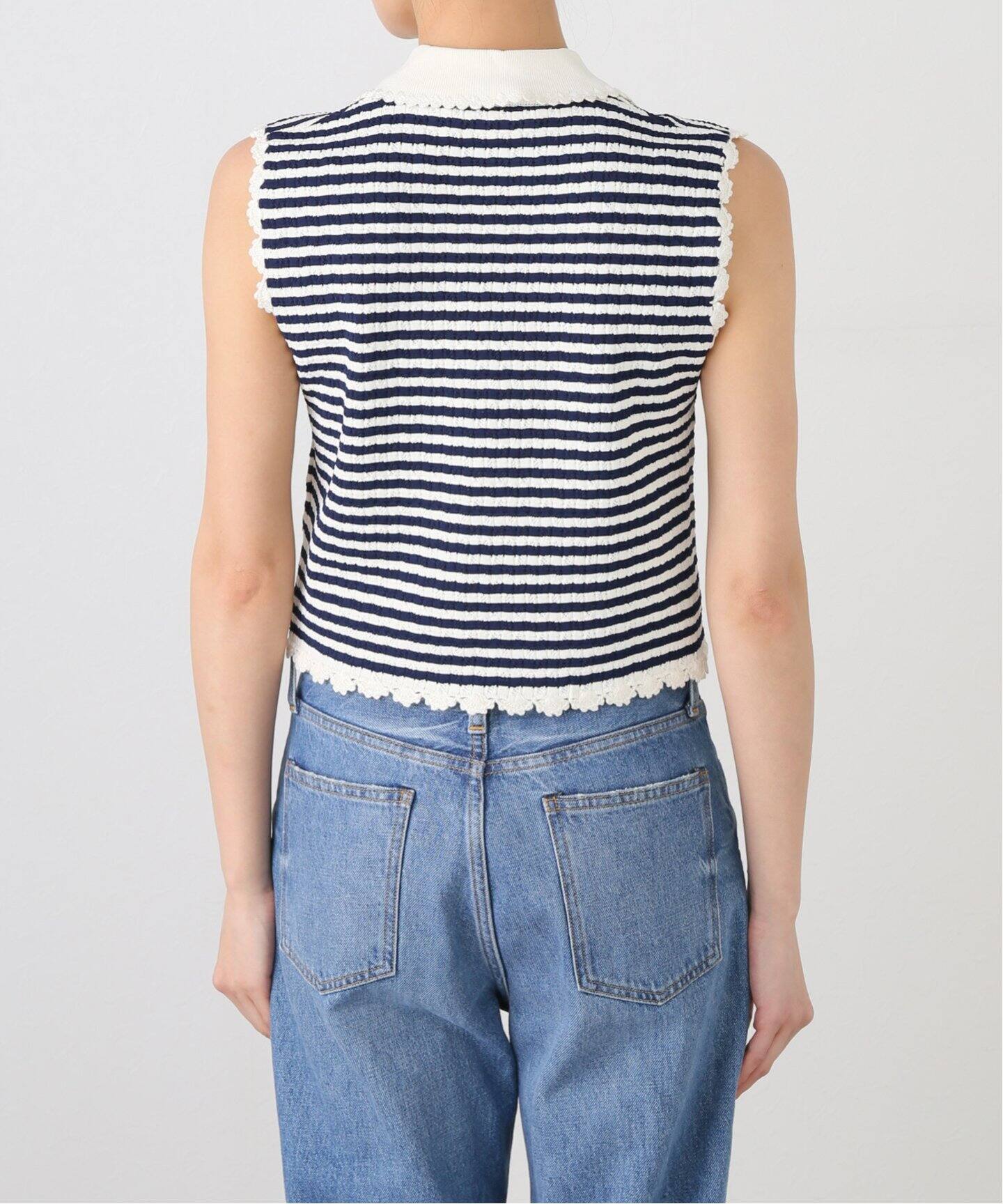 【新品タグ付】sea new york デニム ベスト SEA NEW YORK/シー ニューヨーク ADDY STRIPED KNIT ベスト SS25-007