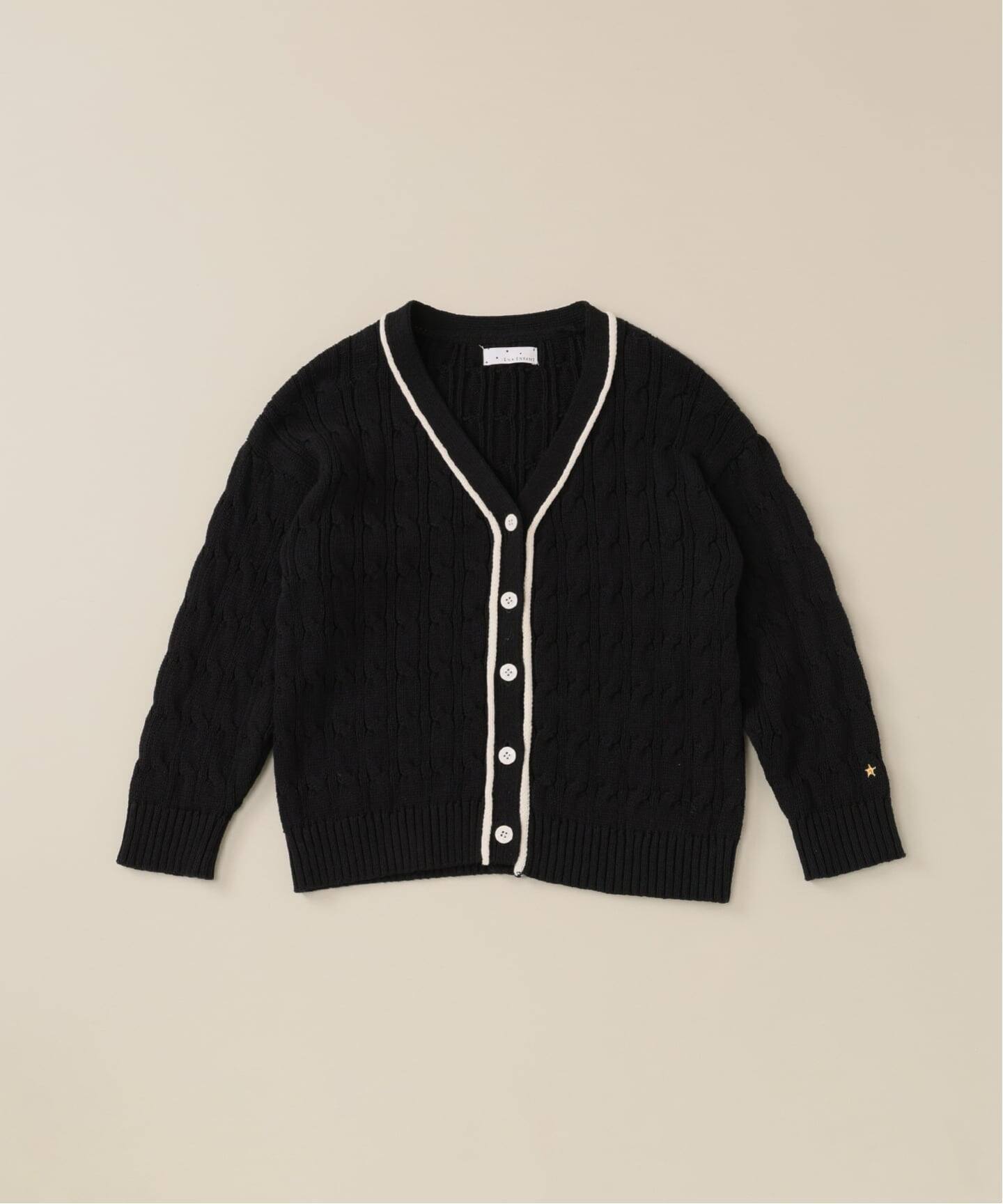 BURBERRY BLACK LABEL ケーブル編み フード付きカーディガン BURBERRY BLACK LABEL ケーブル編み フード付きカーディガン