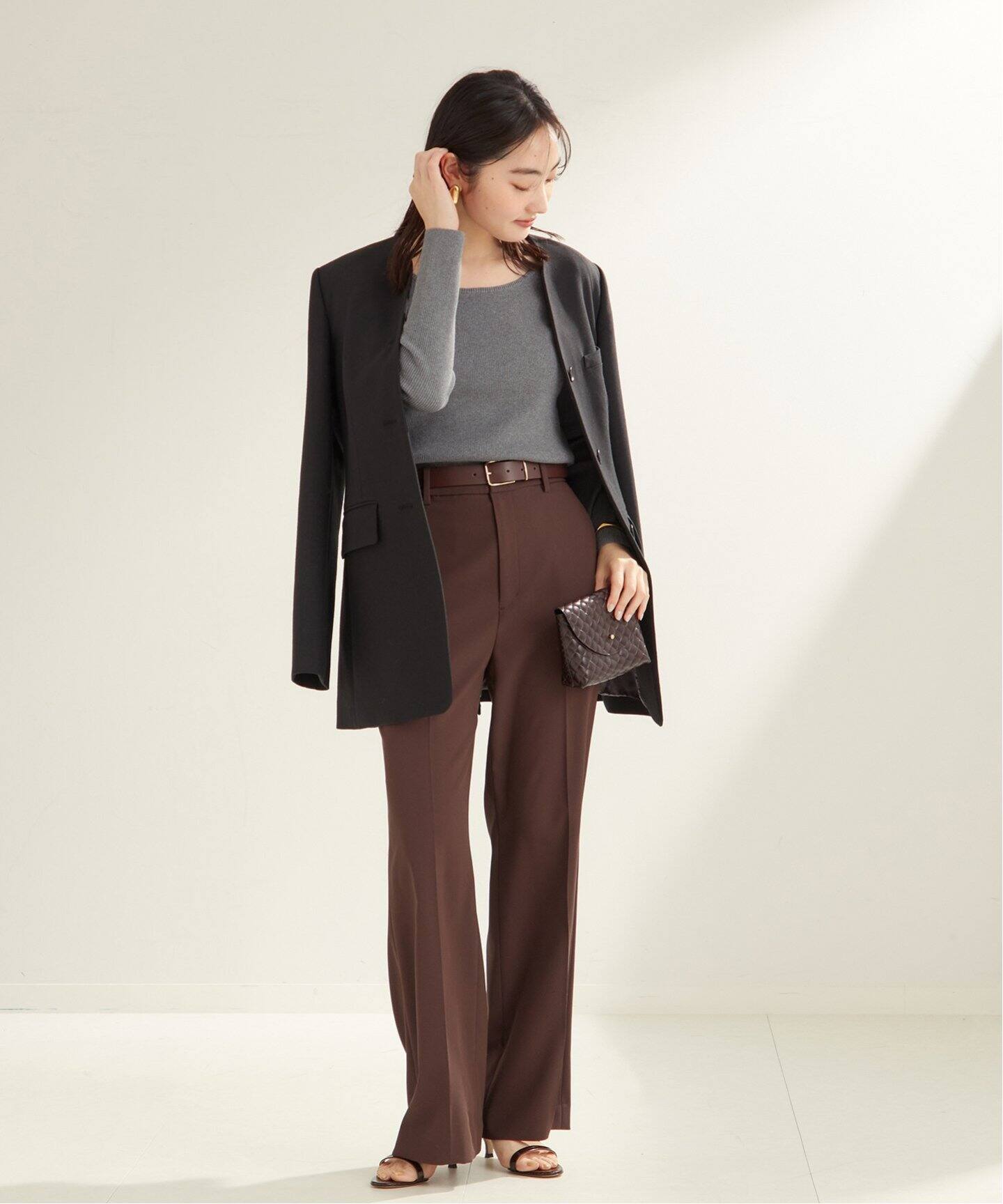 Round Neck Rib ニット（ニット／セーター）｜Plage（プラージュ）の 