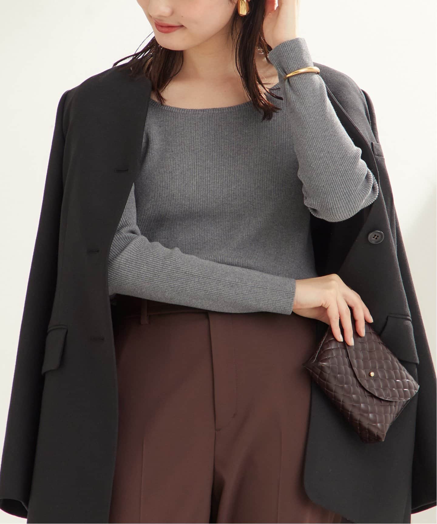 Round Neck Rib ニット（ニット／セーター）｜Plage（プラージュ