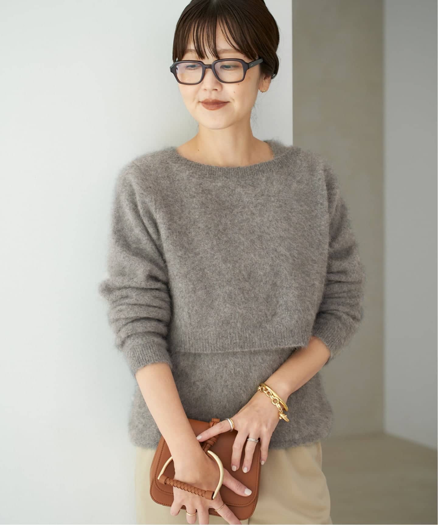 Plage Light Fur Midi カーディガン　グレー プラージュ Plage Light Fur Short カーディガン （グレーA