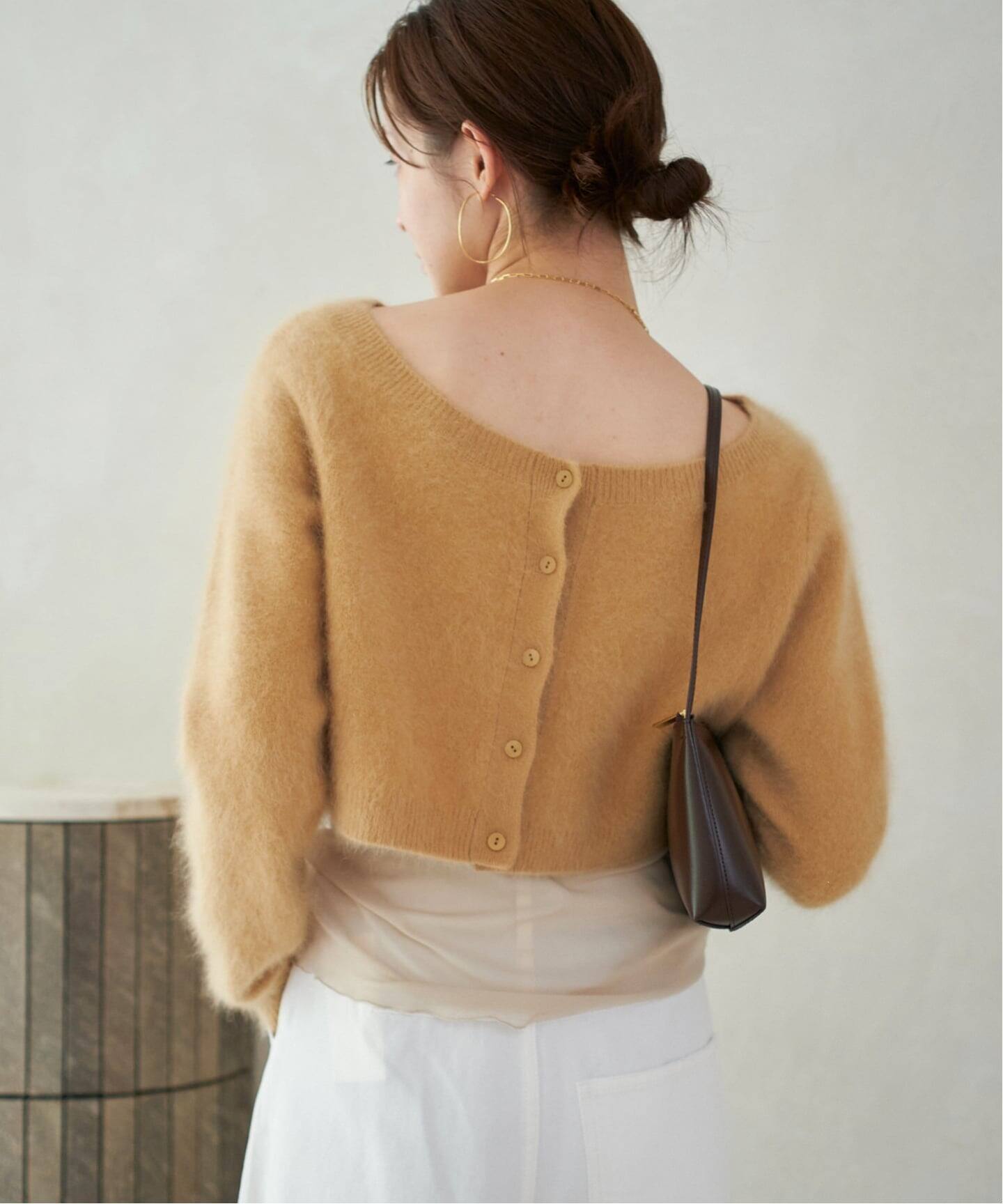 Plage プラージュ＊Light fur midi カーディガン ベージュ plage Light Fur Midi カーディガン