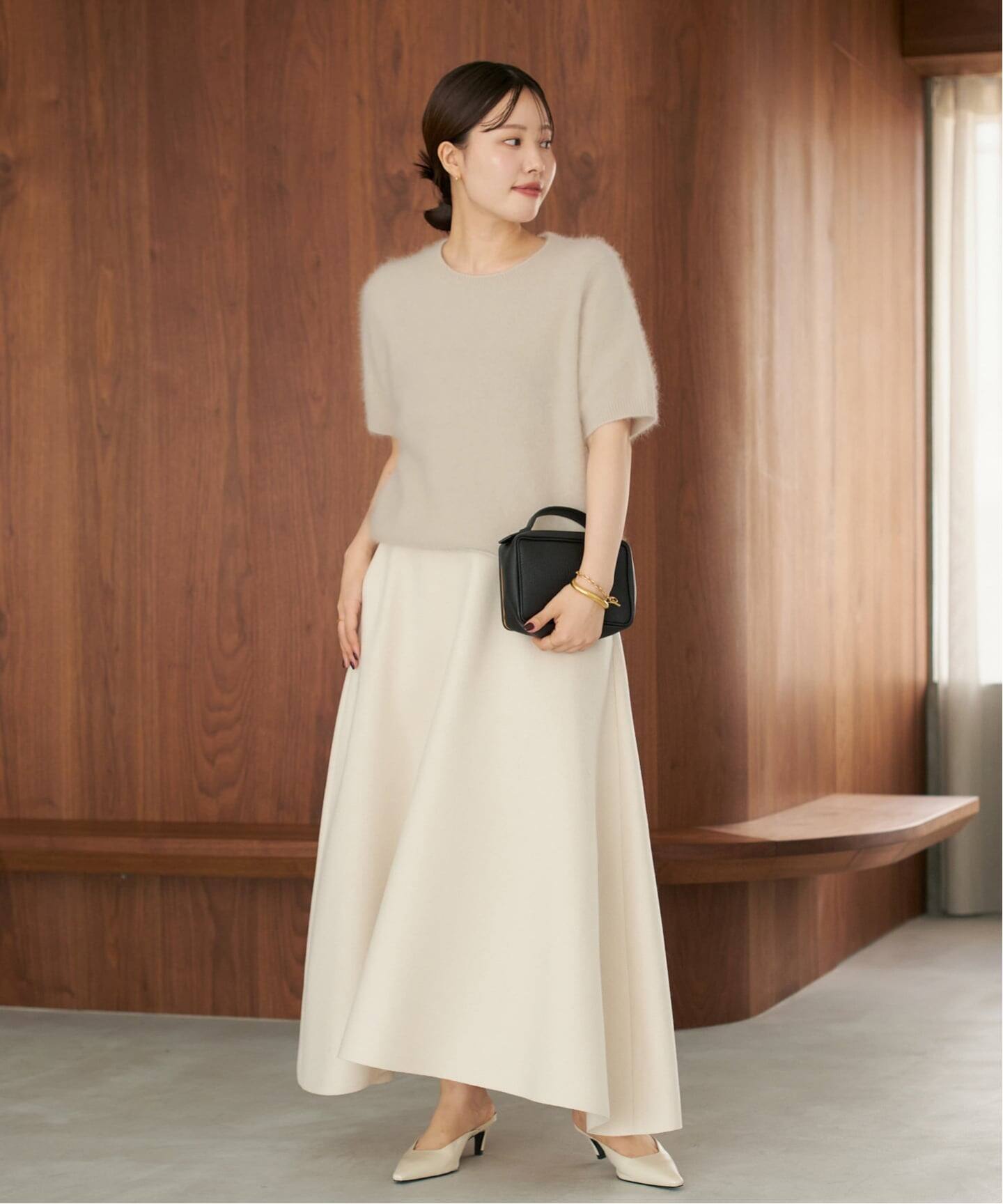 MplageプラージュFurハンソデプルオーバークリーニング済み plage（プラージュ） ニット セーター Light Fur Hansode ニット