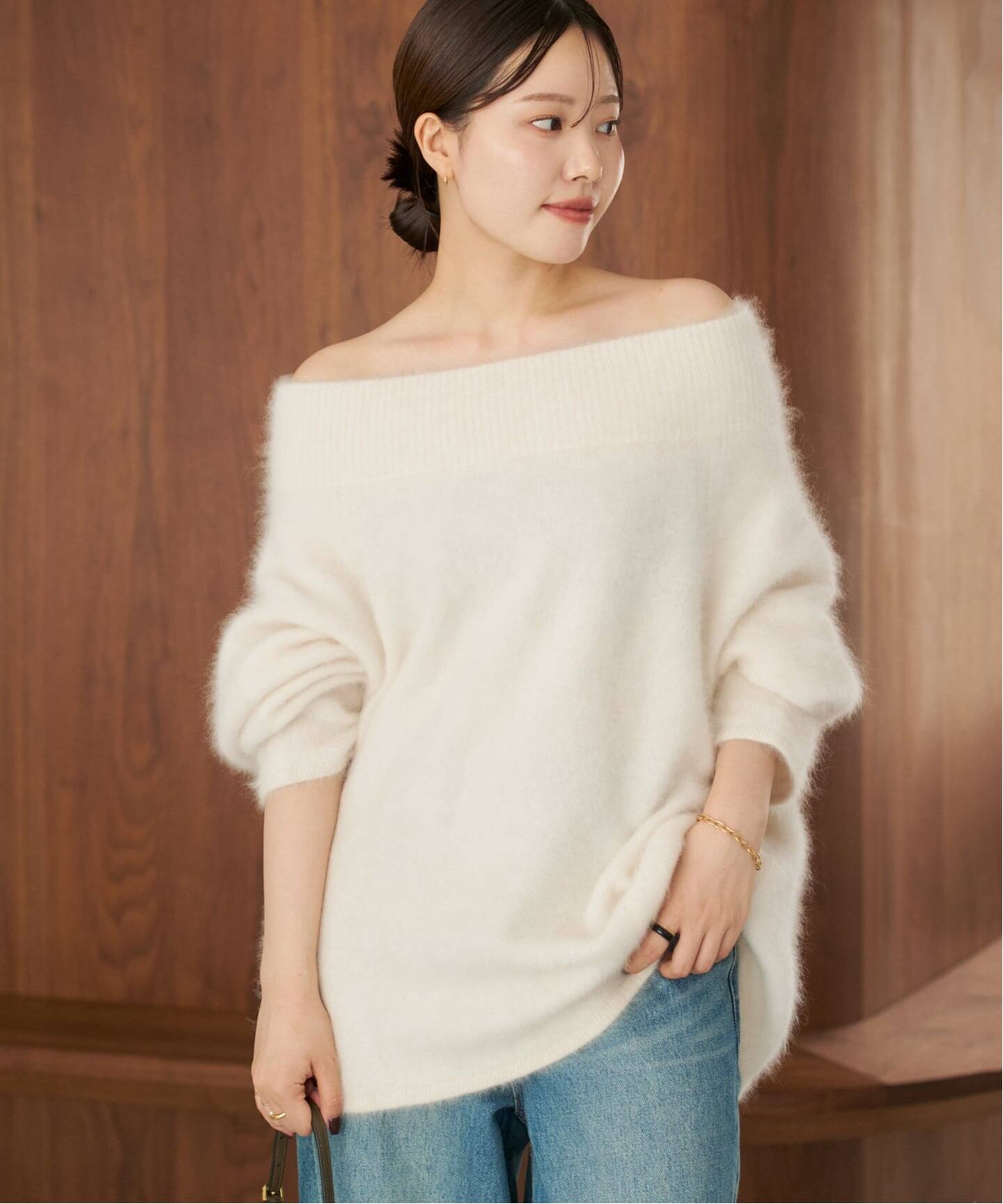 予約》Fur Off Neck ニット（ニット／セーター）｜Plage