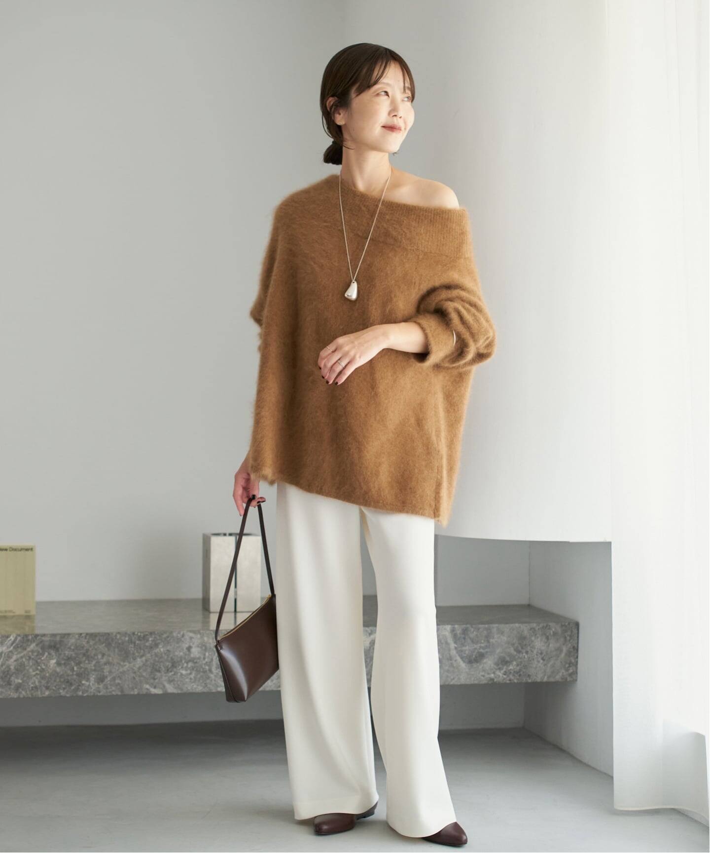 Plage Fur Off Neck ニット　ホワイト Fur Off Neck ニット（ニット／セーター）｜Plage（プラージュ）の通販