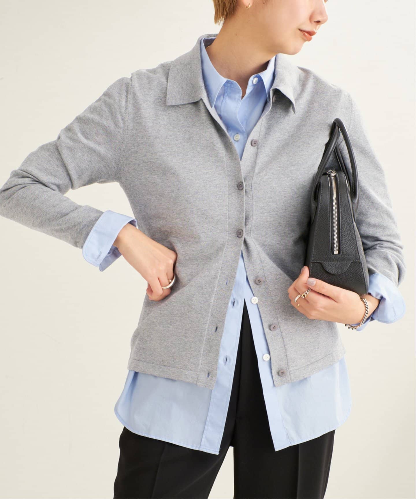 値札付き！plage coller knitカーディガン25ss