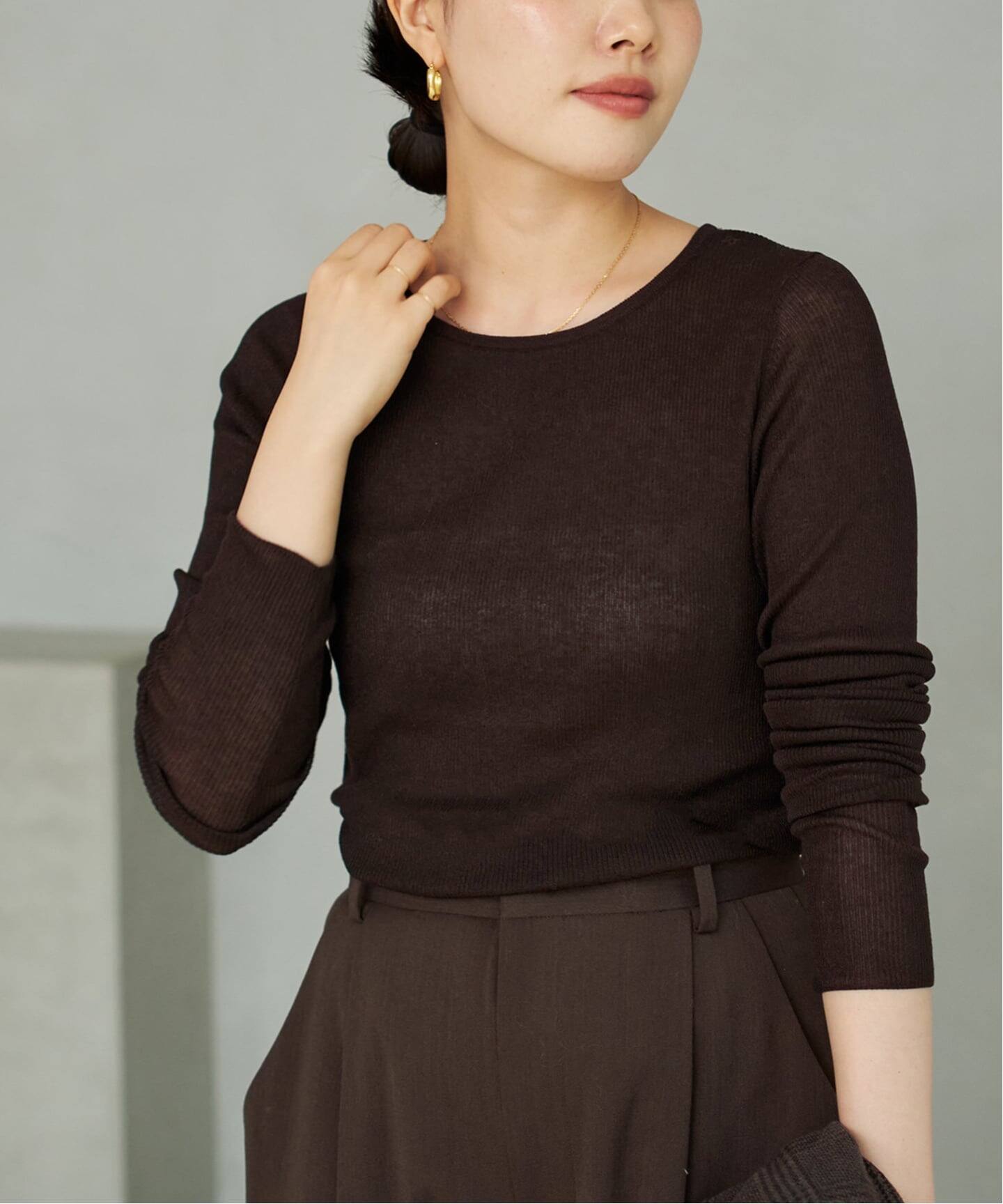 plageプラージュ＊SHEER C/Nニット＊新品未使用 WO Mix Sheer Rib ニット（ニット／セーター）｜Plage（プラージュ）の