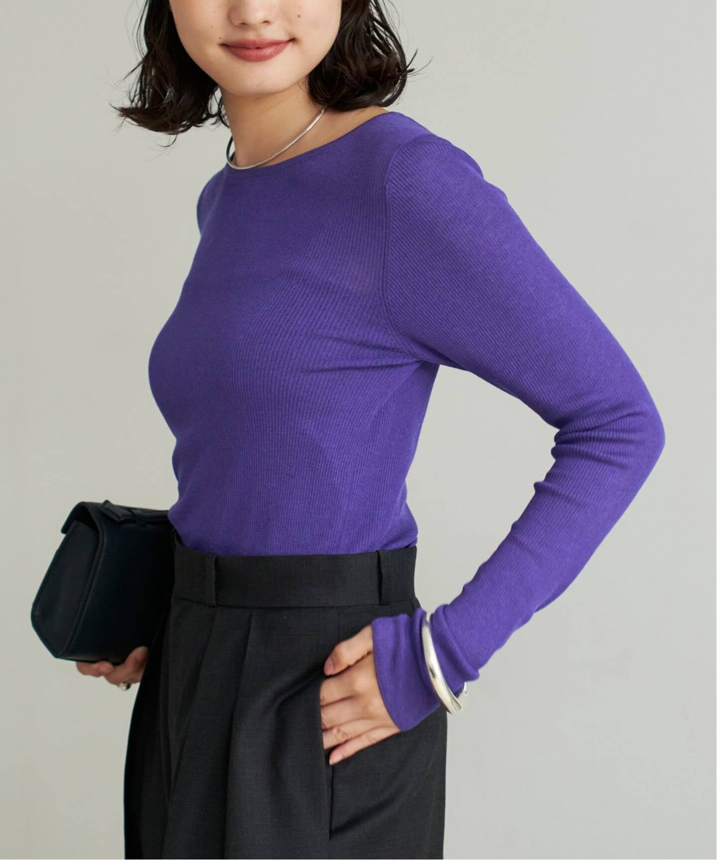 WO Mix Sheer Rib ニット（ニット／セーター）｜Plage（プラージュ）の