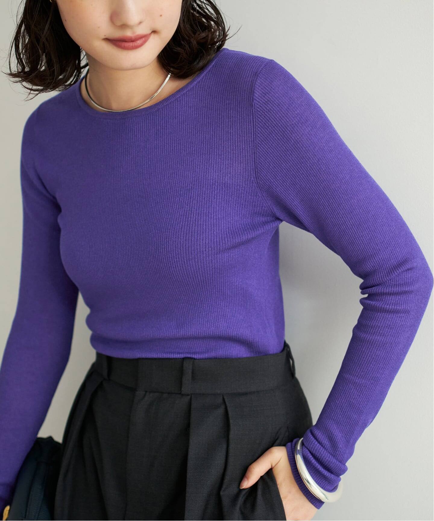 plageプラージュ＊SHEER C/Nニット＊新品未使用 WO Mix Sheer Rib ニット（ニット／セーター）｜Plage（プラージュ）の