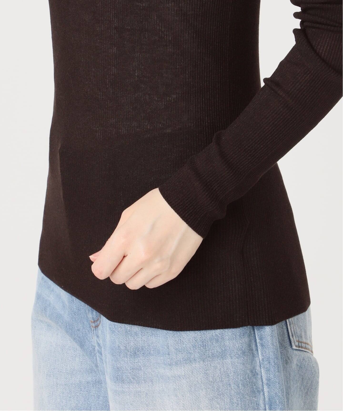 WO Mix Sheer Rib ニット（ニット／セーター）｜Plage