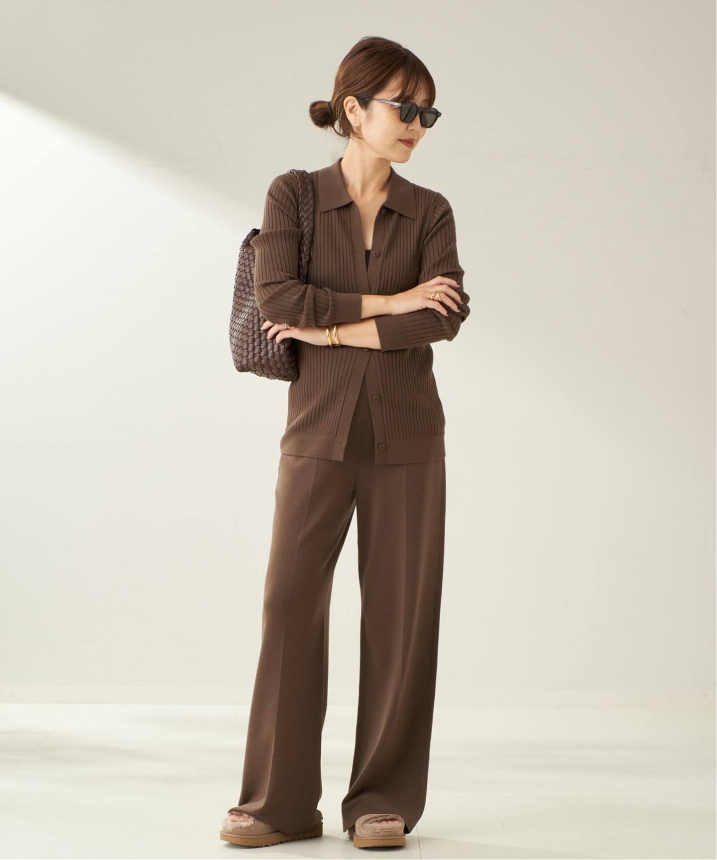プラージュ　Collar カーディガン Collar Wide Rib カーディガン（カーディガン）｜Plage
