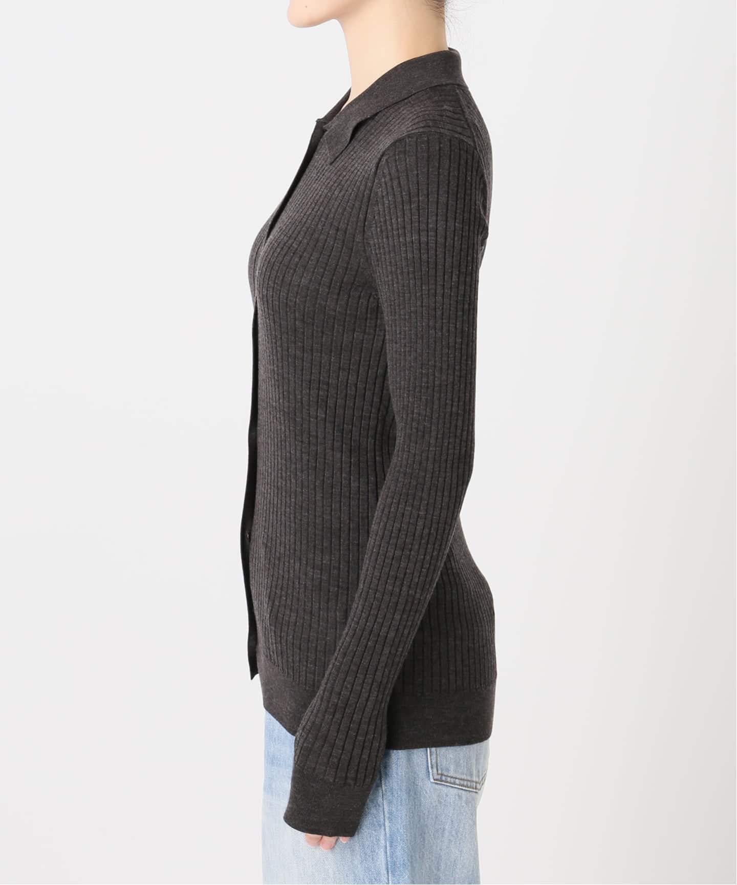 Collar Wide Rib カーディガン（カーディガン）｜Plage