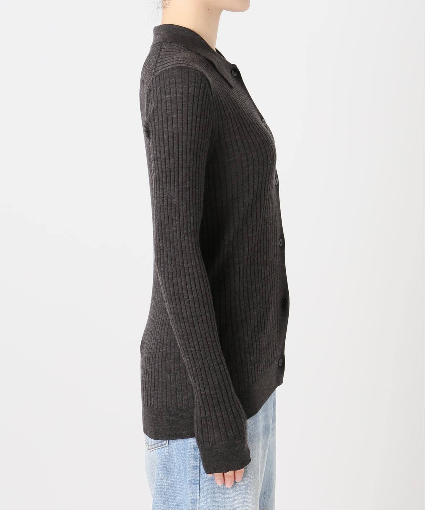 美品　Plage　プラージュ　22SS　リブニットジャケット　カーディガン プラージュ Plage floche rib カーディガン （ブルー