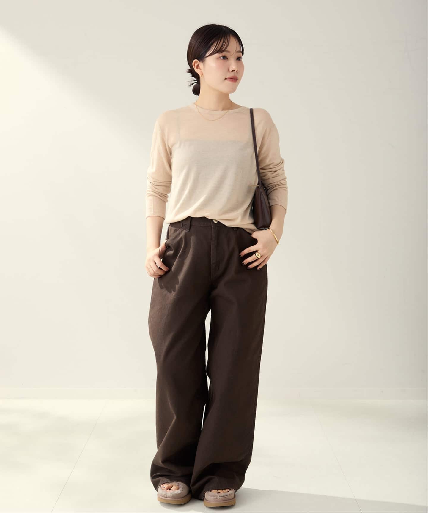 新品タグ付き　plage cu wo fine knit ブラウン CU WO Fine Knit New プルオーバー（ニット／セーター）｜Plage