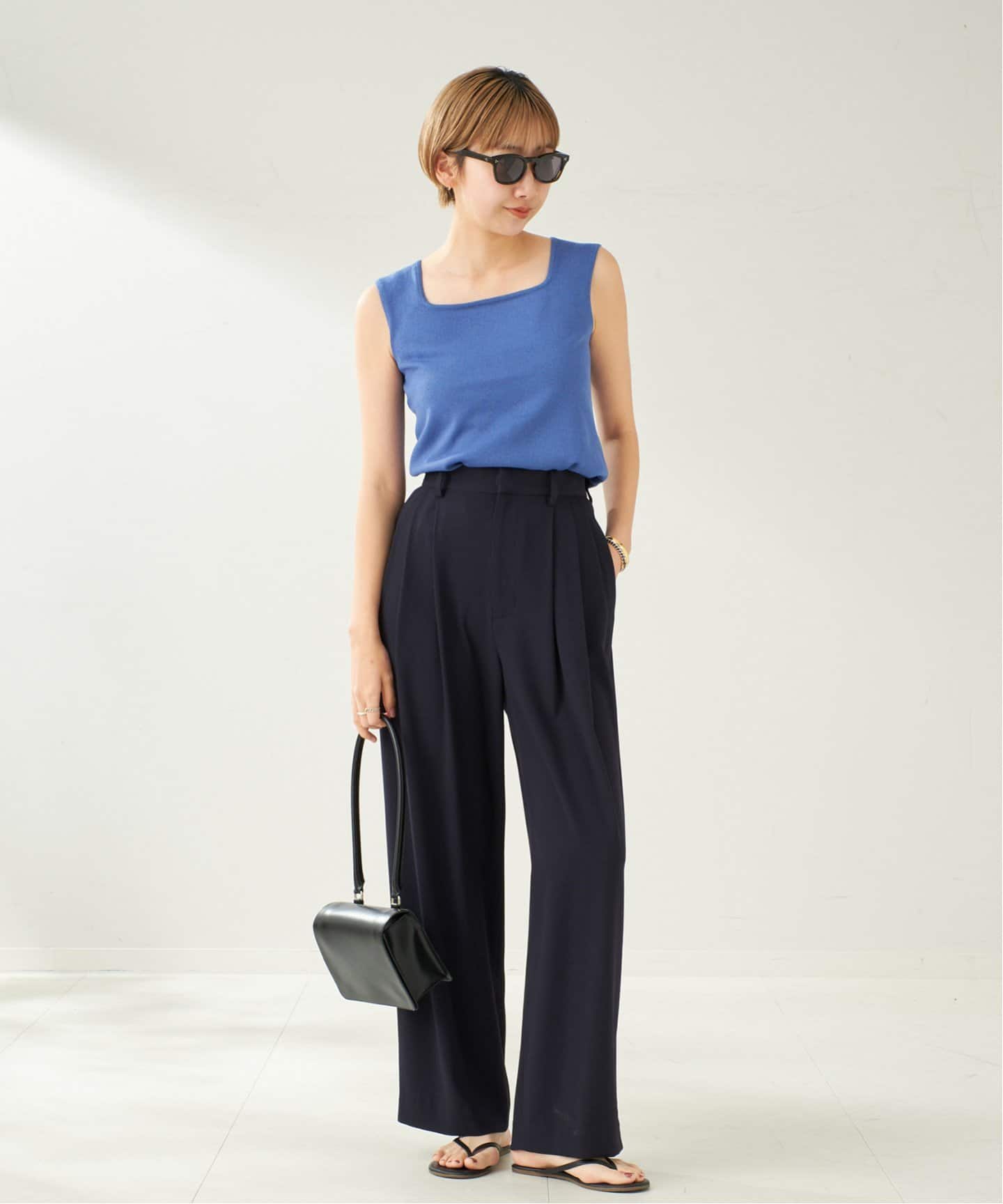 Plage Paper Mix Sleeveless ニット ナチュラル タグ付 セール】Paper Mix Sleeveless ニット（ニット/セーター
