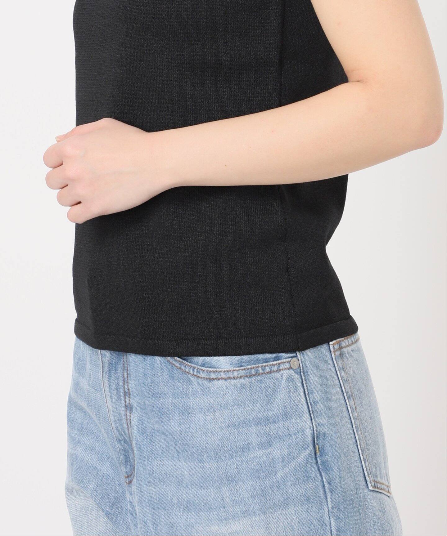 Plage Paper Mix Sleeveless ニット ナチュラル タグ付 セール】Paper Mix Sleeveless ニット（ニット/セーター