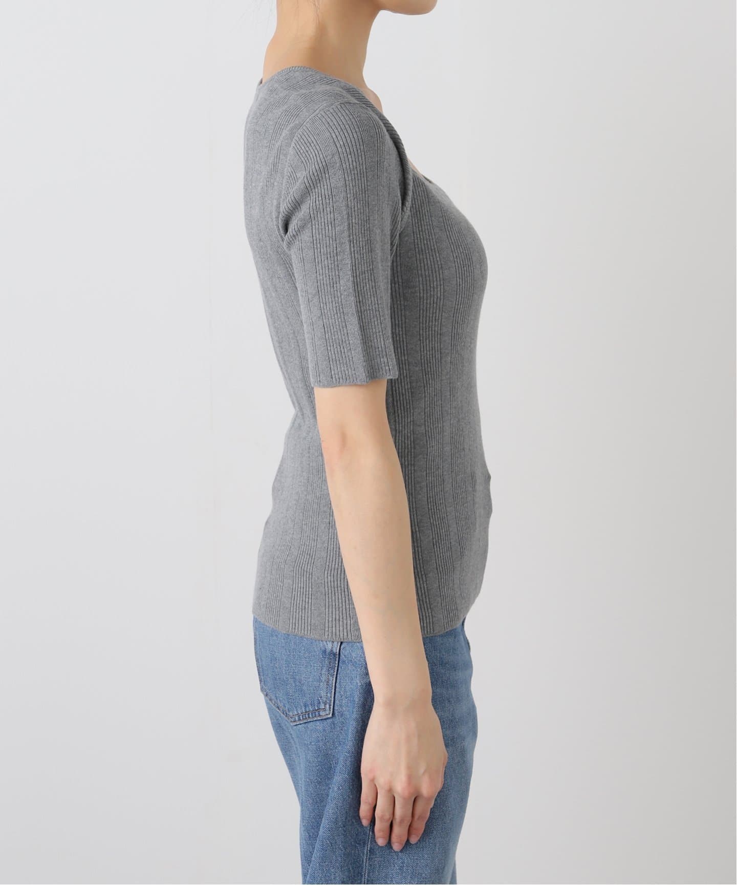 プラージュ ニットトップス Short Sleeves Rib ニット（ニット／セーター）｜Plage