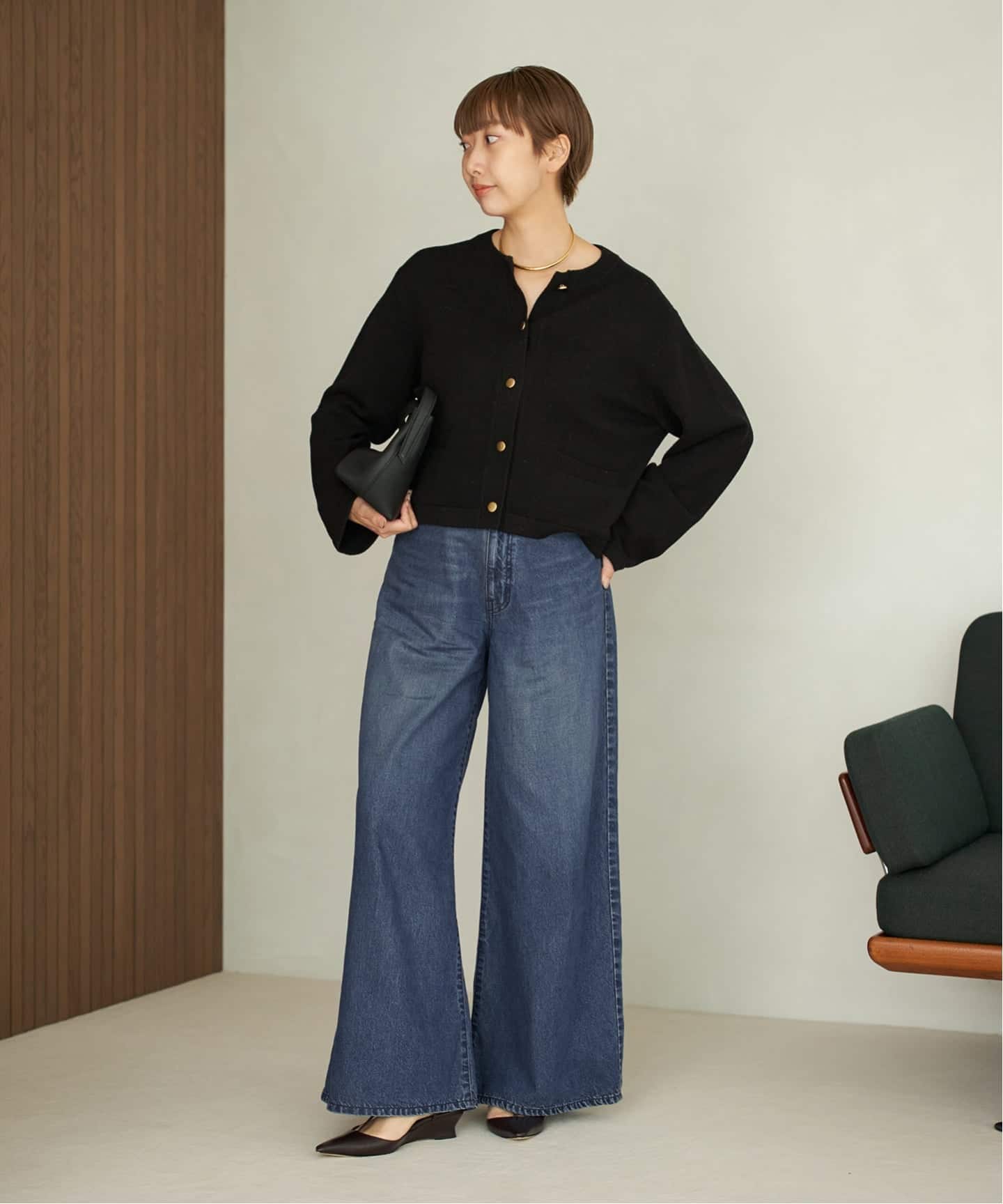 Metal Button ニットジャケット（カーディガン）｜Plage