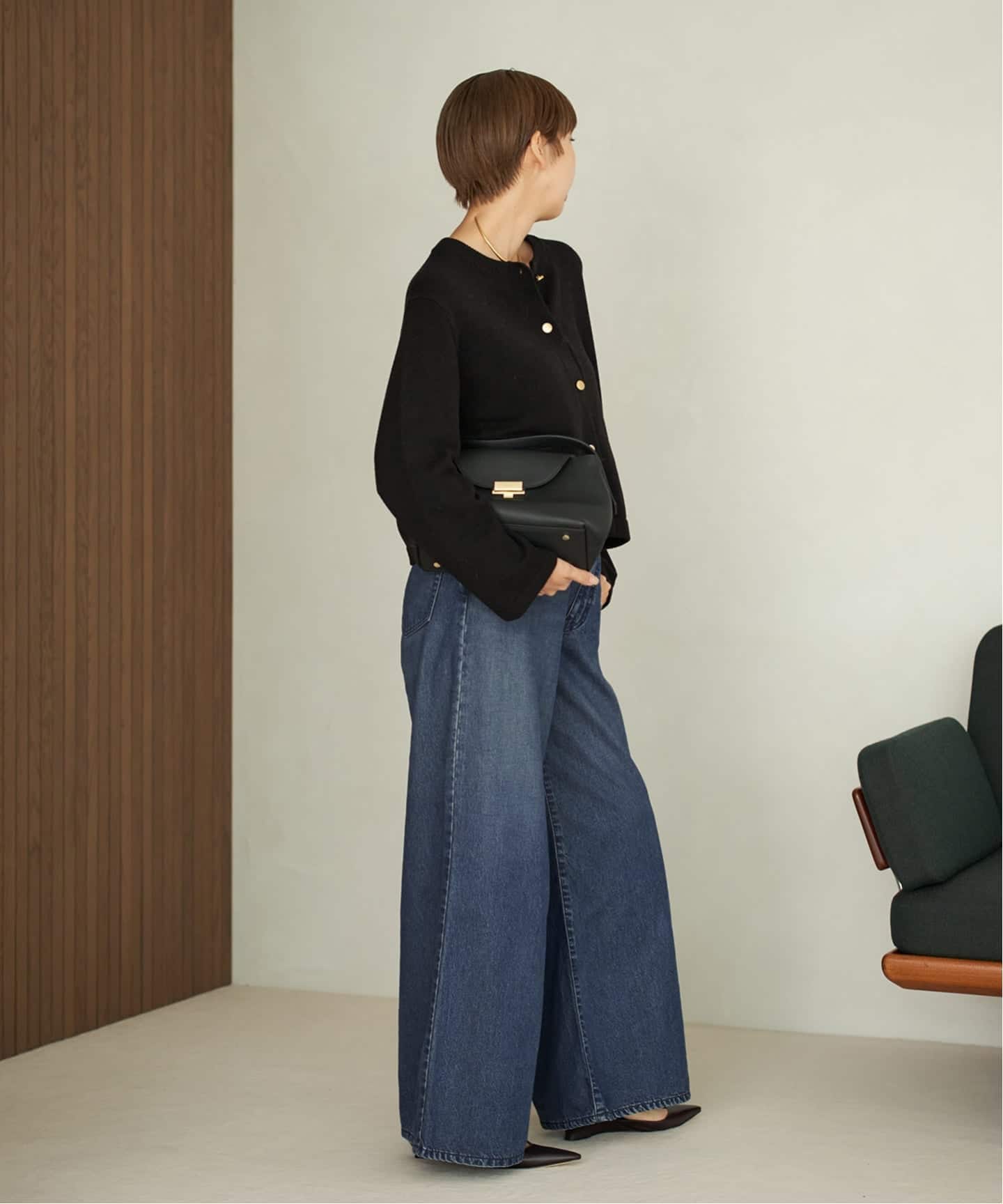 plageプラージュ GIRLメタルボタンモヘヤジャケット カーディガン plageプラージュ GIRLメタルボタンモヘヤジャケット