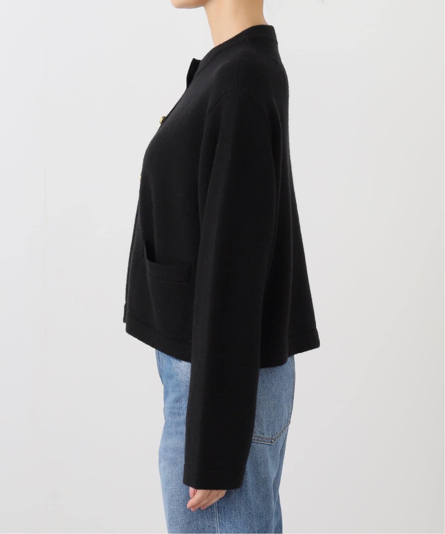 Plage新品⭐️日本製⭐️追加完売❗️ゴールドボタンニットジャケットカーディガン plage（プラージュ）の「ゴールドボタンニットジャケット