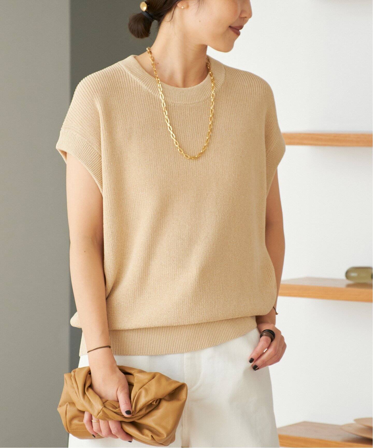 Plage Washable Washi Mix ニット ネイビー☆新品