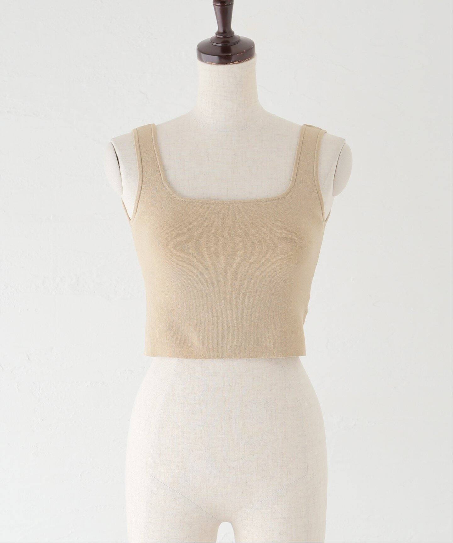 plage ニットブラトップ　ベージュ 追加》Knit Bra Top（カップ付きインナー）｜Plage（プラージュ