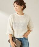 Fluffy half ニット
