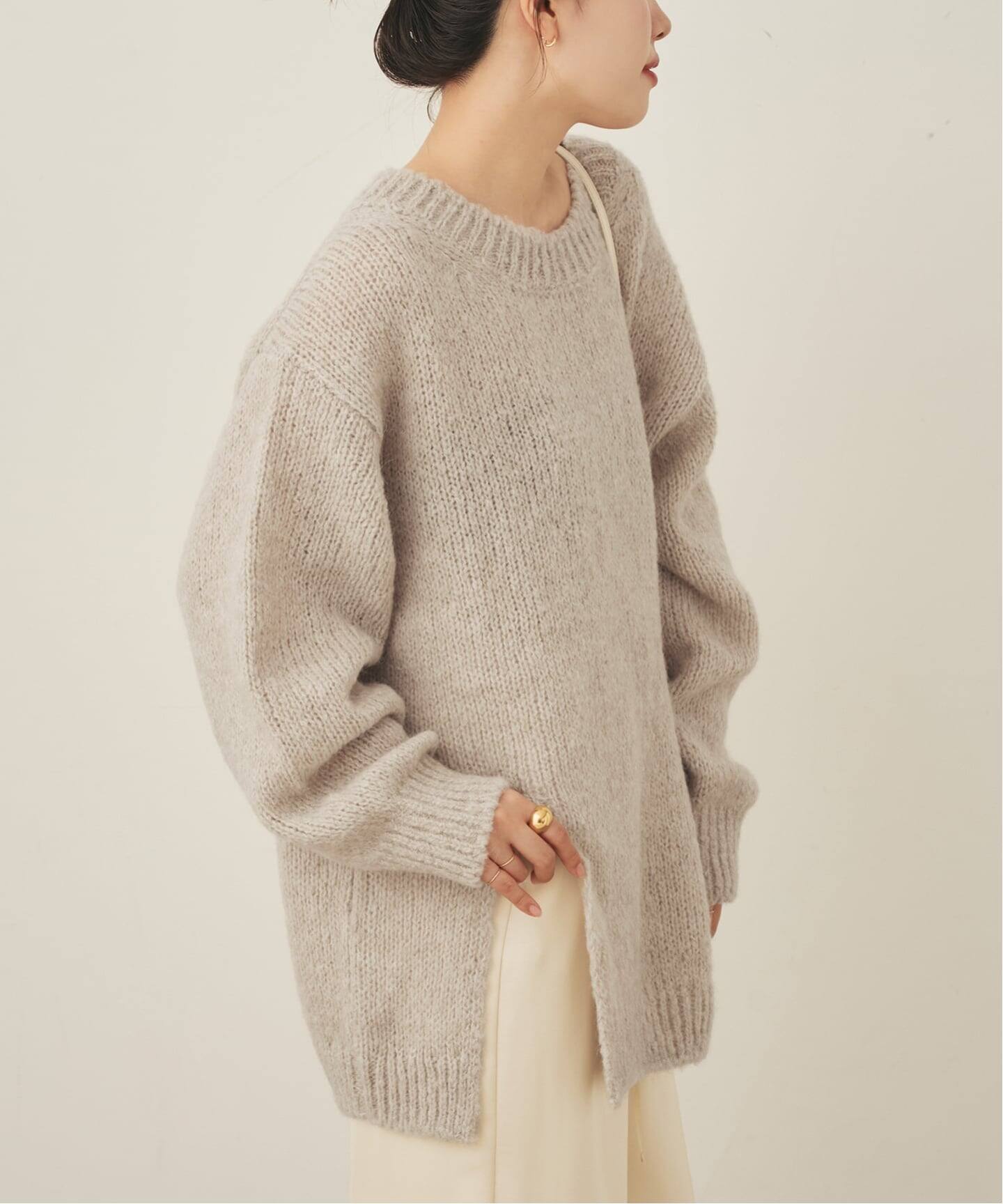 Alpaca mix slit ニット（ニット／セーター）｜Plage（プラージュ）の