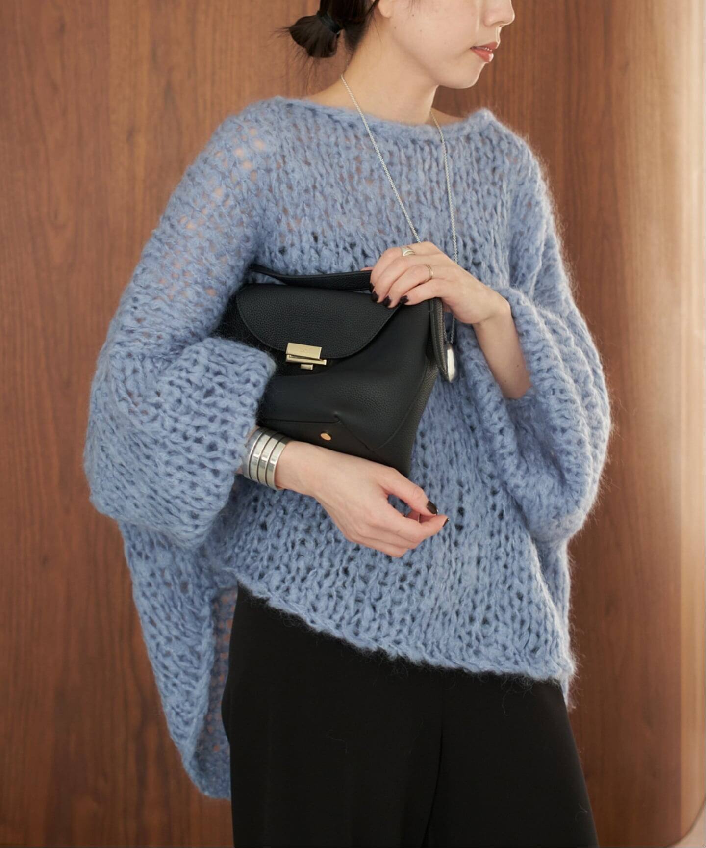 plage HAND KNIT ジャンボタム プルオーバー　ホワイト 追加》HAND KNIT ジャンボタム プルオーバー（ニット／セーター