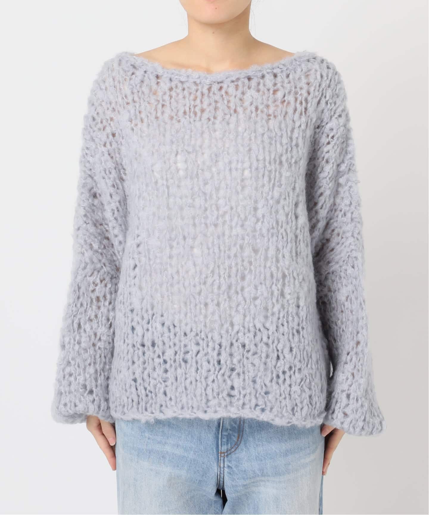 Plage HAND KNIT ジャンボタム プルオーバー グレーA 追加》HAND KNIT ジャンボタム プルオーバー2（ニット／セーター