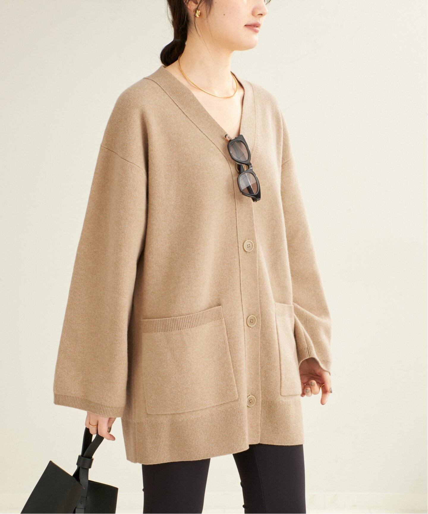 EX メリノウール Vネックカーディガン（カーディガン）｜Plage  