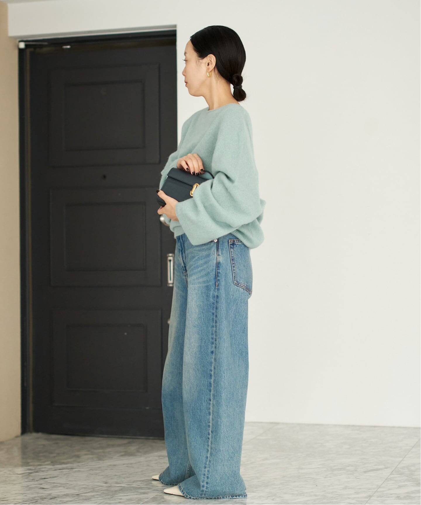 Plage プラージュ baby ALPACA プルオーバー ネイビー 追加》HENLEY ALPACA mix プルオーバー（ニット/セーター