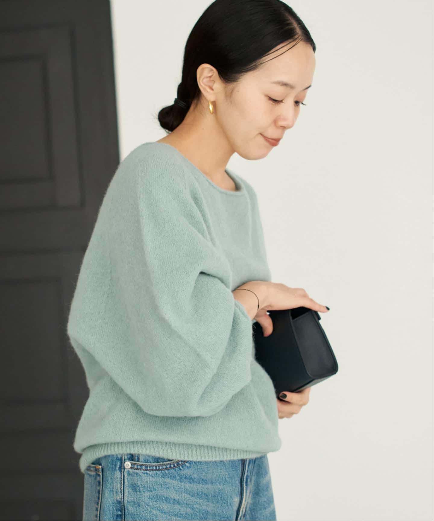 【新品】プラージュ　Baby Alpacaラグランプルオーバー　ベージュ　ニット 追加》Baby Alpaca ラグラン プルオーバー（ニット／セーター