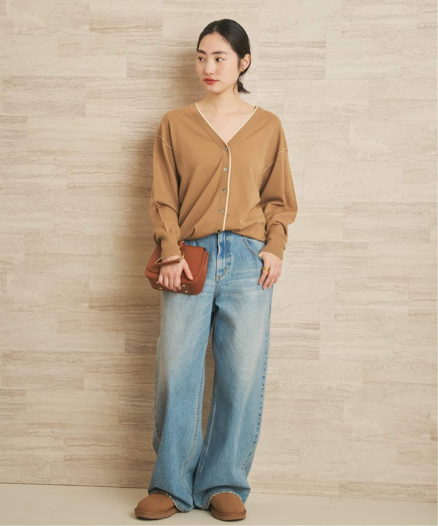 TWO TONE Vネック カーディガン（カーディガン）｜Plage（プラージュ