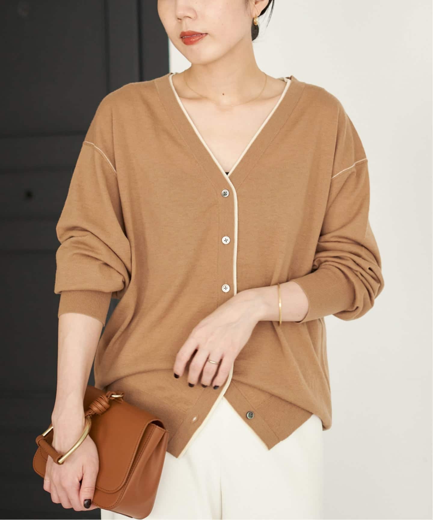 TWO TONE Vネック カーディガン（カーディガン）｜Plage（プラージュ