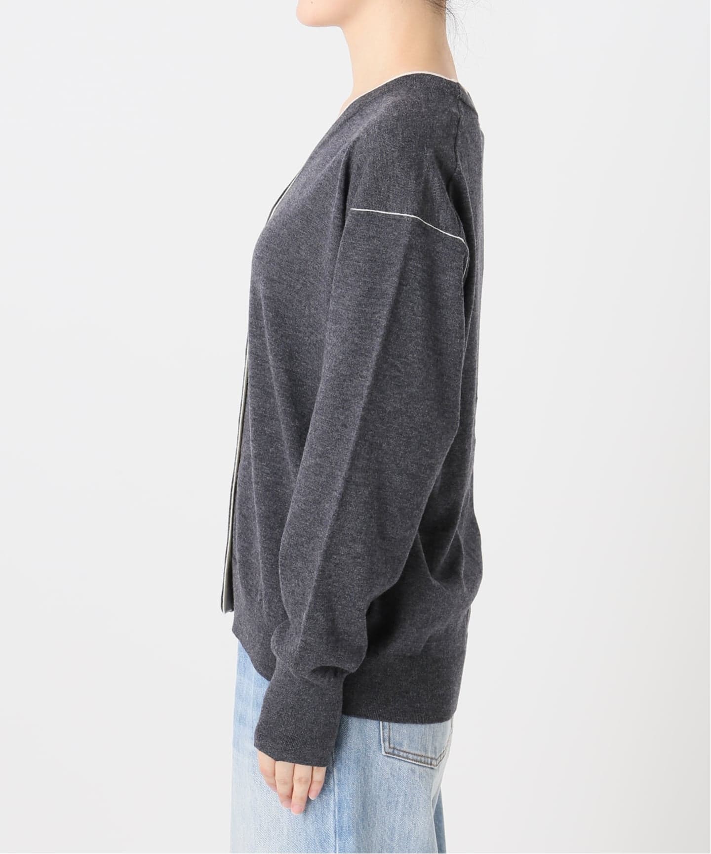 TWO TONE Vネック カーディガン（カーディガン）｜Plage（プラージュ