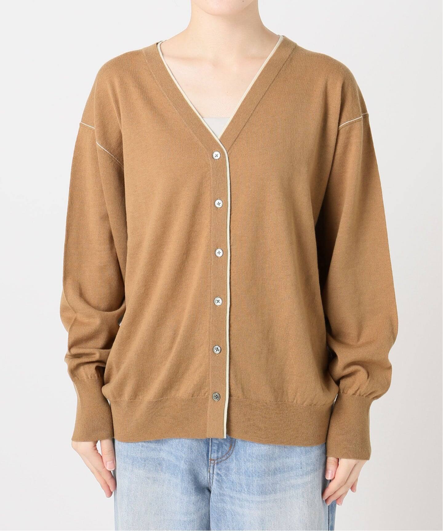 TWO TONE Vネック カーディガン（カーディガン）｜Plage（プラージュ