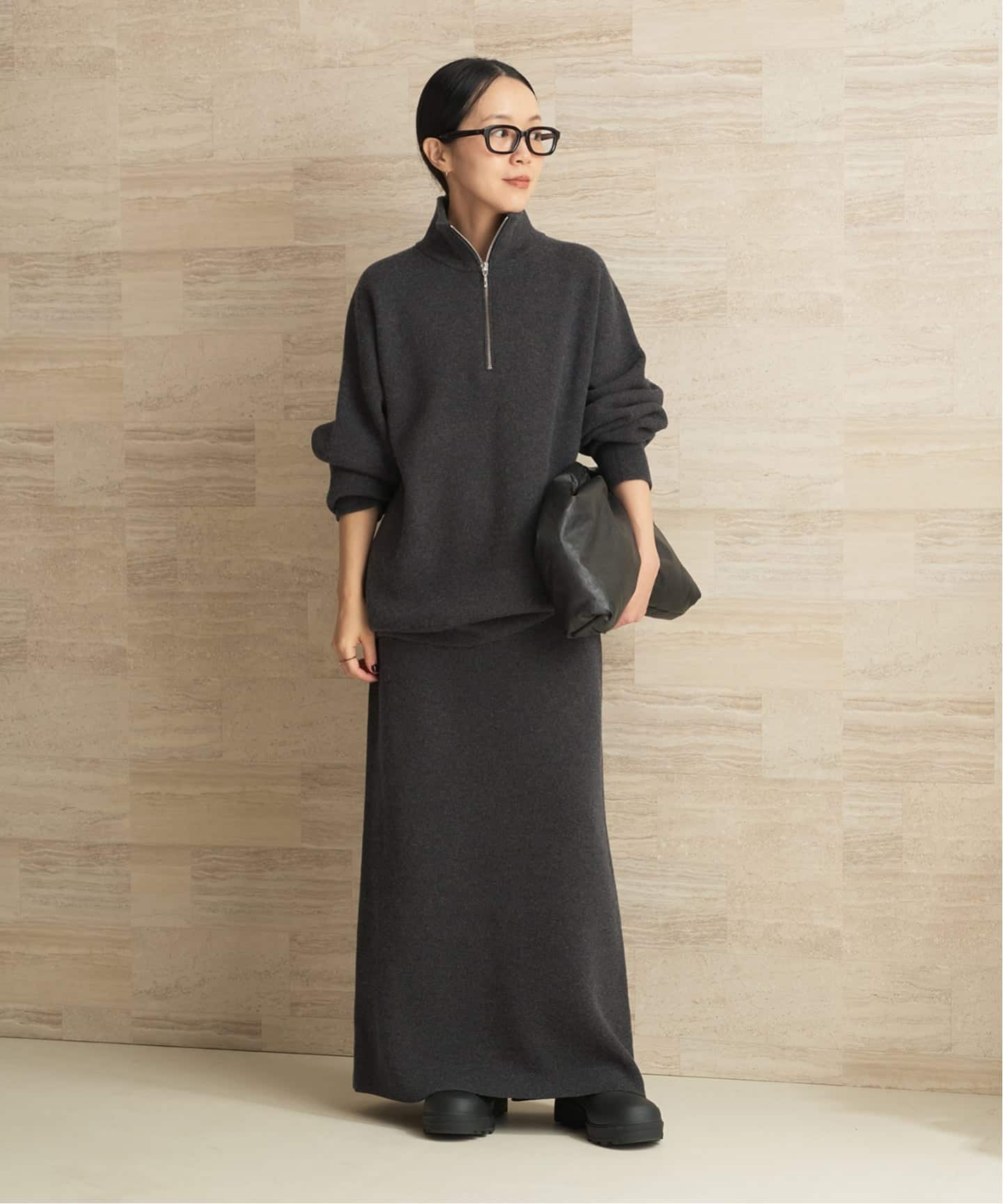 一部店舗・WEB限定》スムース ハーフ Zip ニット（ニット／セーター