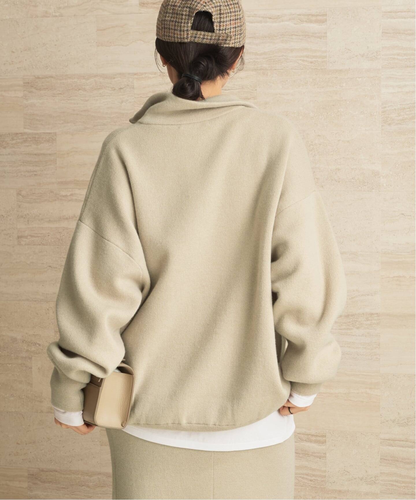 一部店舗・WEB限定》スムース ハーフ Zip ニット（ニット／セーター