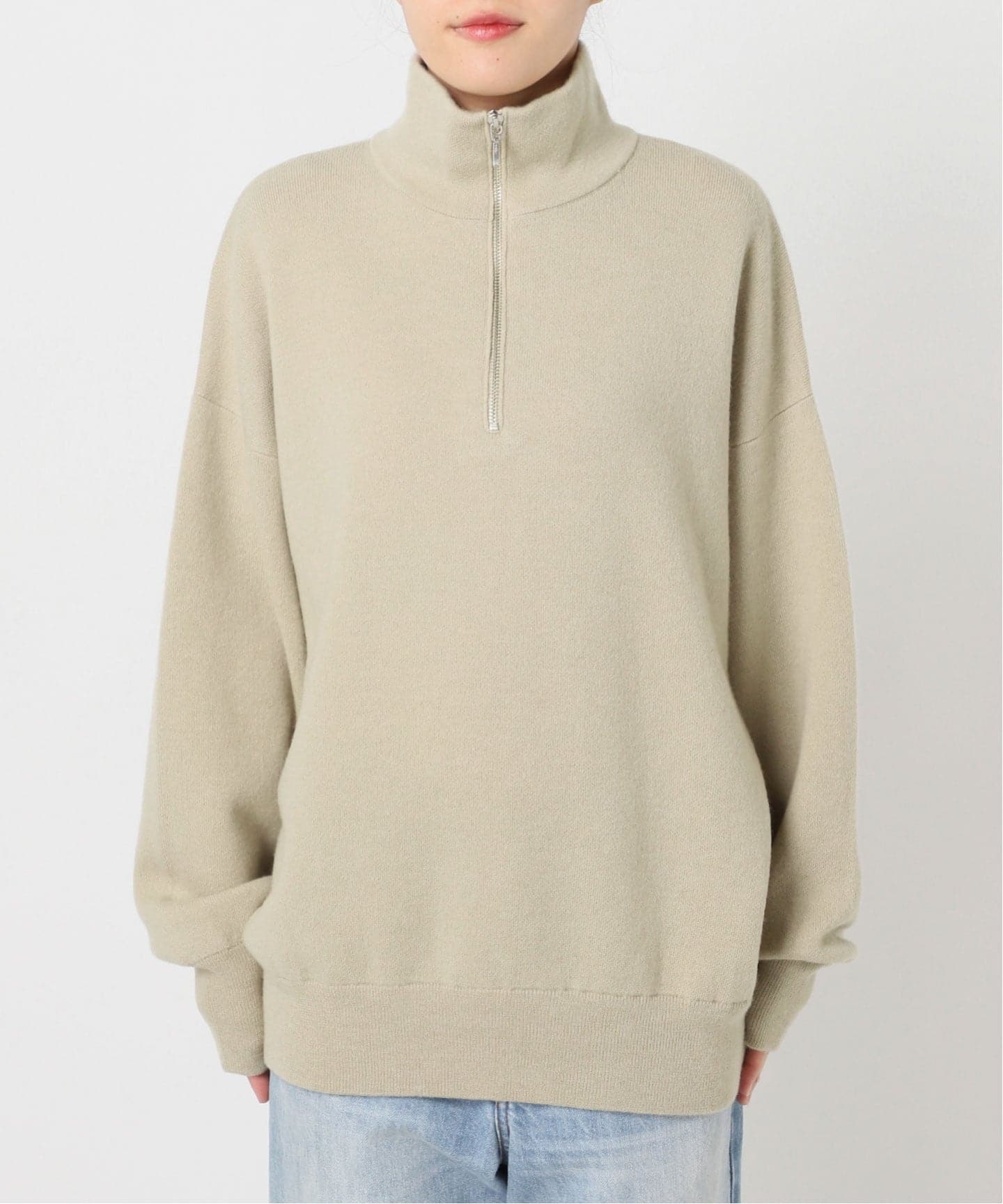 一部店舗・WEB限定》スムース ハーフ Zip ニット（ニット／セーター