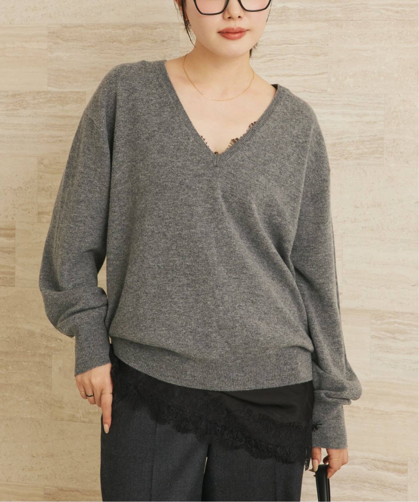 W/CAS Vネックプルオーバー（ニット／セーター）｜Plage（プラージュ